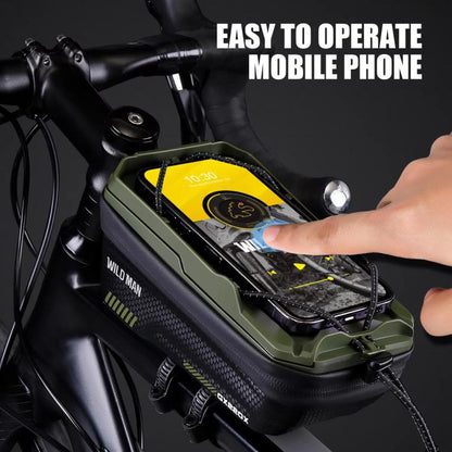 WILD MAN GX220X Mountain Bicycle EVA Hard Shell Bag Bike Front Quick Release Bracket(khaki) by WILD MAN