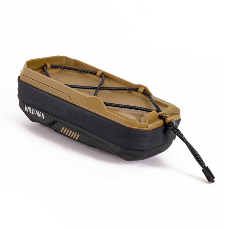 WILD MAN GX330 Mountain Bicycle Mobile Phone Holder EVA Hard Shell Handlebar Bag(khaki) by WILD MAN