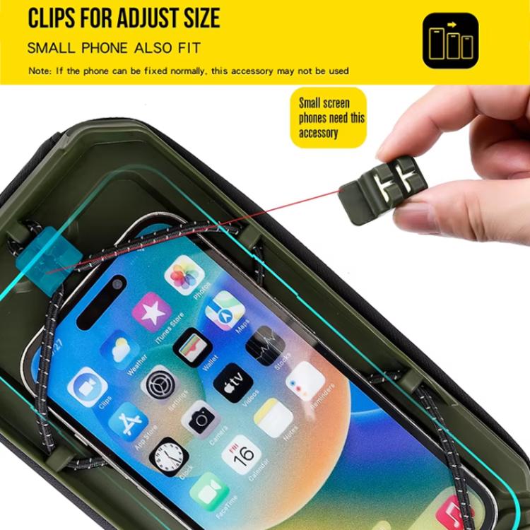 WILD MAN GX330 Mountain Bicycle Mobile Phone Holder EVA Hard Shell Handlebar Bag(Grey) by WILD MAN