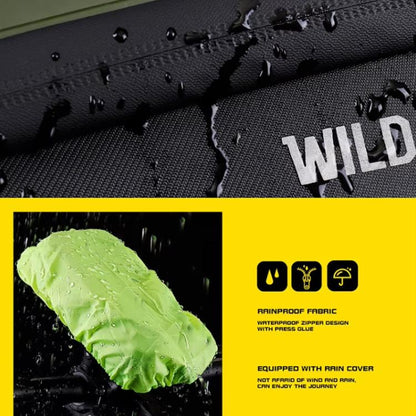 WILD MAN GX330 Mountain Bicycle Mobile Phone Holder EVA Hard Shell Handlebar Bag(khaki) by WILD MAN