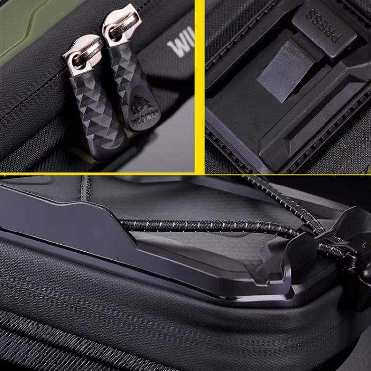 WILD MAN GX330 Mountain Bicycle Mobile Phone Holder EVA Hard Shell Handlebar Bag(Black) by WILD MAN