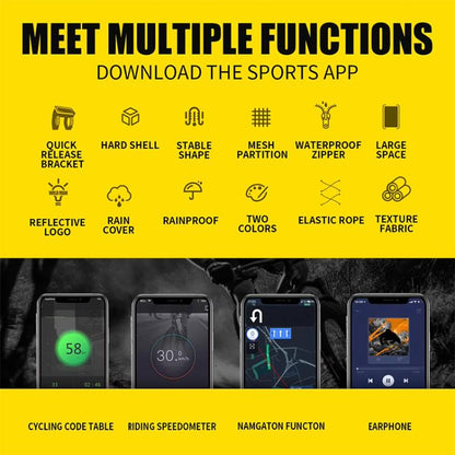 WILD MAN GX330 Mountain Bicycle Mobile Phone Holder EVA Hard Shell Handlebar Bag(Black) by WILD MAN