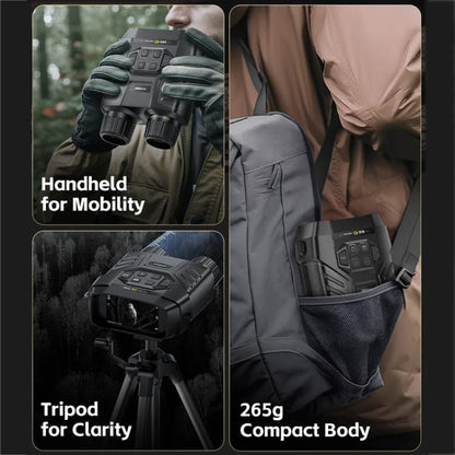 FNIRSI NVS-40 Small Portable Outdoor 4K Full Color HD Infrared Binocular Night Vision Device(Black) by FNIRSI