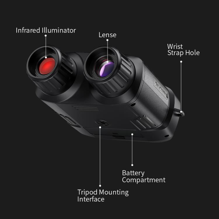 FNIRSI NVS-40 Small Portable Outdoor 4K Full Color HD Infrared Binocular Night Vision Device(Black) by FNIRSI