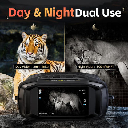 FNIRSI NVS-40 Small Portable Outdoor 4K Full Color HD Infrared Binocular Night Vision Device(Black) by FNIRSI