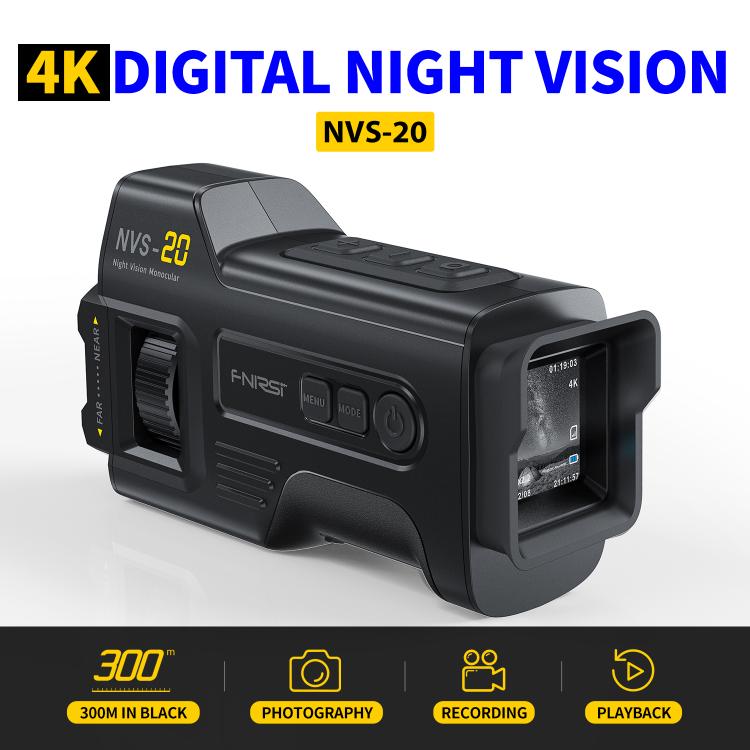 FNIRSI NVS-20 Small Portable Outdoor 4K Full Color HD Infrared Night Vision Device(Black) by FNIRSI