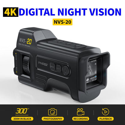 FNIRSI NVS-20 Small Portable Outdoor 4K Full Color HD Infrared Night Vision Device(Black) by FNIRSI