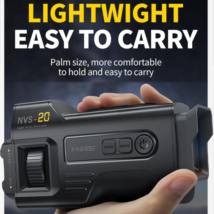 FNIRSI NVS-20 Small Portable Outdoor 4K Full Color HD Infrared Night Vision Device(Black) by FNIRSI
