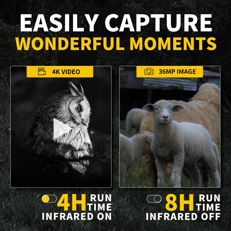 FNIRSI NVS-20 Small Portable Outdoor 4K Full Color HD Infrared Night Vision Device(Black) by FNIRSI