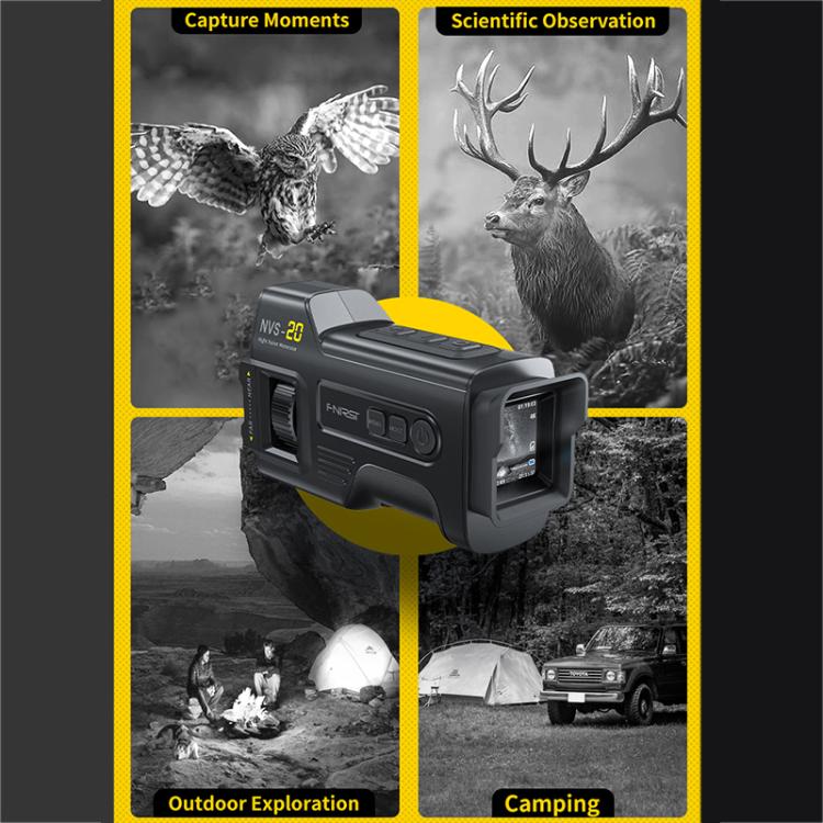 FNIRSI NVS-20 Small Portable Outdoor 4K Full Color HD Infrared Night Vision Device(Black) by FNIRSI