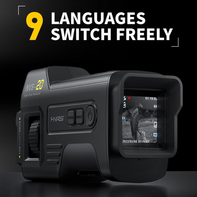 FNIRSI NVS-20 Small Portable Outdoor 4K Full Color HD Infrared Night Vision Device(Black) by FNIRSI