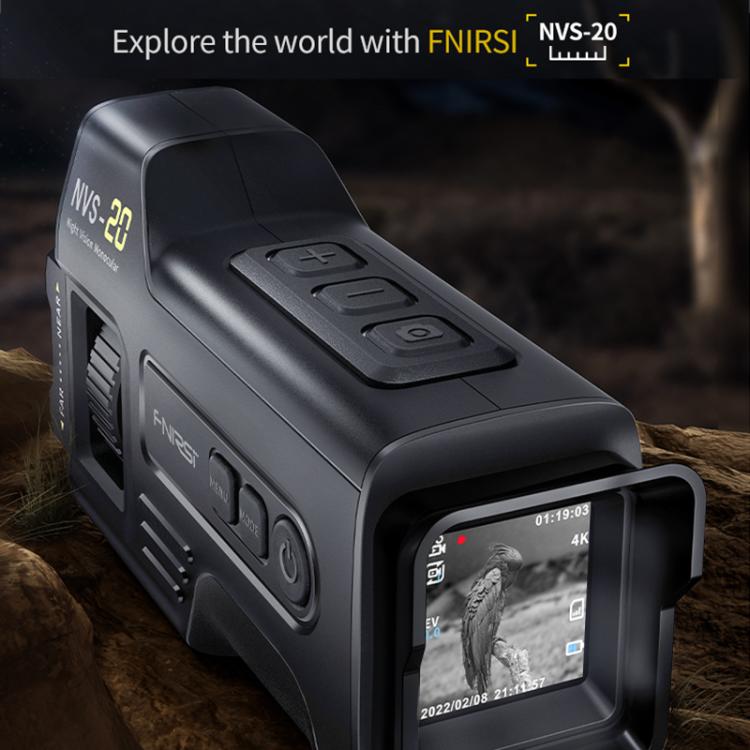 FNIRSI NVS-20 Small Portable Outdoor 4K Full Color HD Infrared Night Vision Device(Black) by FNIRSI