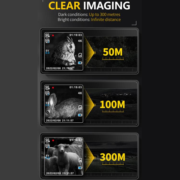 FNIRSI NVS-20 Small Portable Outdoor 4K Full Color HD Infrared Night Vision Device(Black) by FNIRSI