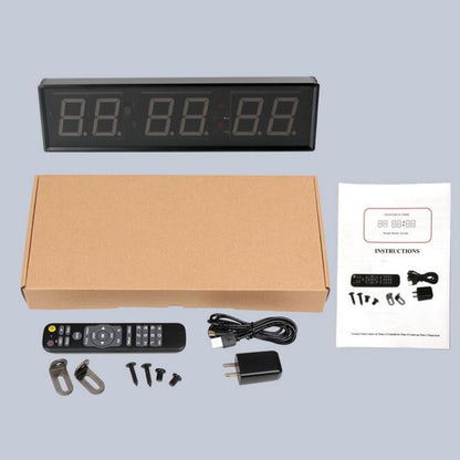 KYX--0018 Aluminum Alloy Shell 1.8 inch 6-digit LED Sports Fitness Multi-function Timer, Plug:UK Plug(Black) by bashfashion