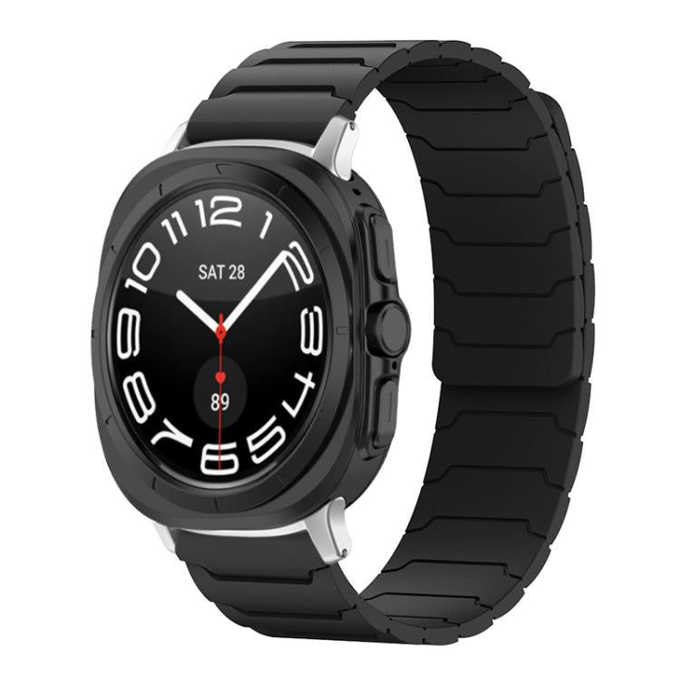 For Samsung Galaxy Watch Ultra / Ultra 2025 xDfind Magnetic Silicone Watch Band(Black) by xDfind