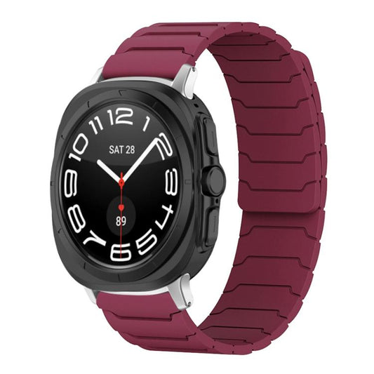 For Samsung Galaxy Watch Ultra / Ultra 2025 xDfind Magnetic Silicone Watch Band(Wine Red) by xDfind