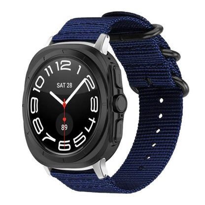 For Samsung Galaxy Watch Ultra / Ultra 2025 xDfind Ring Buckle Nylon Canvas Watch Band(Midnight Blue) by xDfind