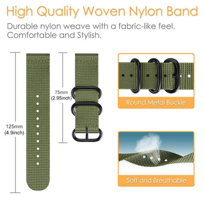 For Samsung Galaxy Watch Ultra / Ultra 2025 xDfind Ring Buckle Nylon Canvas Watch Band(Black) by xDfind