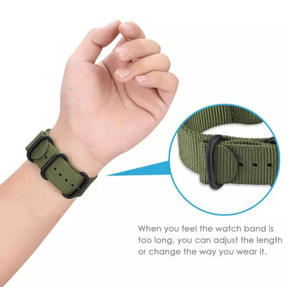 For Samsung Galaxy Watch Ultra / Ultra 2025 xDfind Ring Buckle Nylon Canvas Watch Band(Army Green) by xDfind
