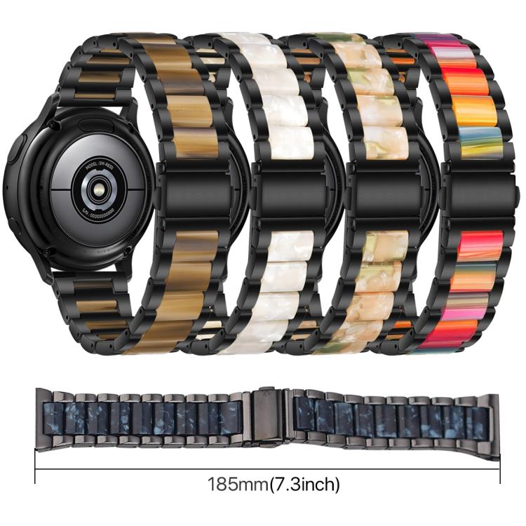 For Samsung Galaxy Watch Ultra/Ultra 2025 xDfind Three Beads Metal Resin Watch Band(Black Brown) by xDfind