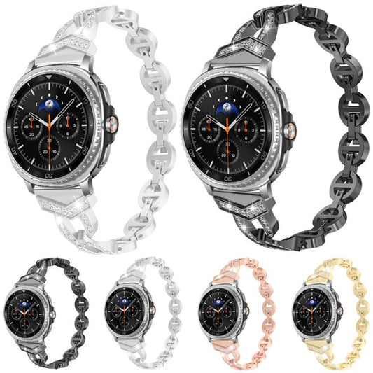 For Samsung Galaxy Watch Ultra/Ultra 2025 xDfind Diamond Stainless Steel Watch Band(Silver) by xDfind