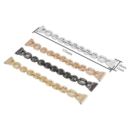 For Samsung Galaxy Watch Ultra/Ultra 2025 xDfind Diamond Stainless Steel Watch Band(Gold) by xDfind