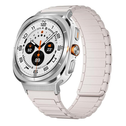For Samsung Galaxy Watch Ultra / Ultra 2025 xDfind I-shaped Magnetic Silicone Watch Band(Starlight) by xDfind