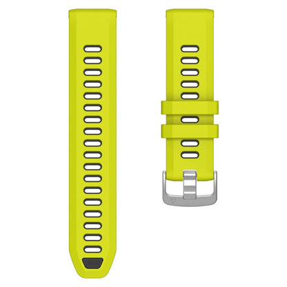 For Garmin Forerunner 970 Two Color Steel Buckle Silicone Watch Band(Lime Black) by bashfashion