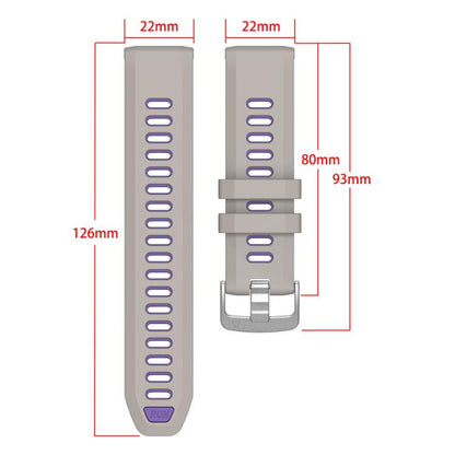 For Garmin Forerunner 970 Two Color Steel Buckle Silicone Watch Band(Whie Cyan) by bashfashion
