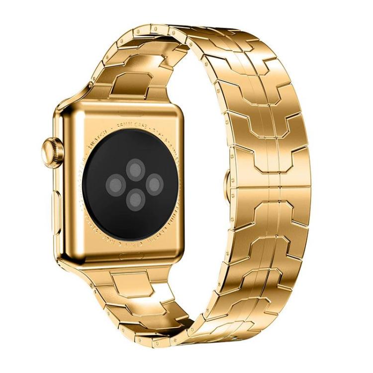 For Apple Watch 42 / 44 / 45 / 46 / 49mm xDfind Butterfly Buckle Stainless Steel Watch Band(Gold) by xDfind