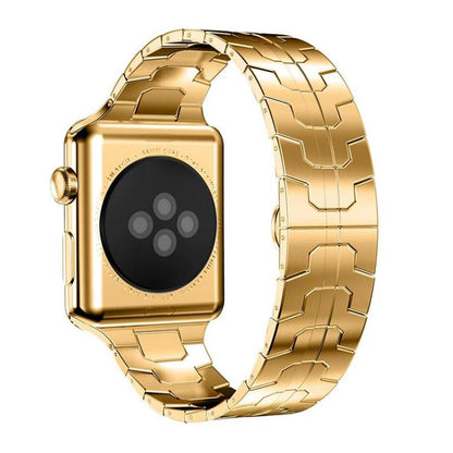 For Apple Watch 42 / 44 / 45 / 46 / 49mm xDfind Butterfly Buckle Stainless Steel Watch Band(Gold) by xDfind