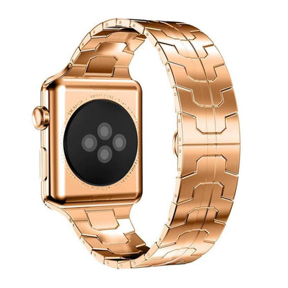 For Apple Watch 42 / 44 / 45 / 46 / 49mm xDfind Butterfly Buckle Stainless Steel Watch Band(Rose Gold) by xDfind