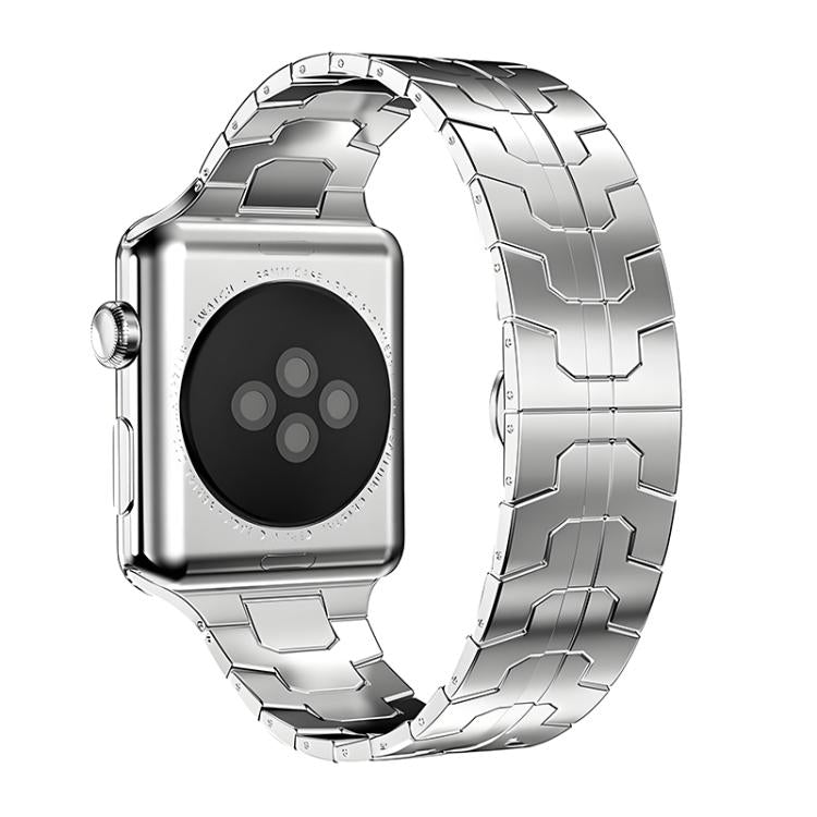 For Apple Watch 42 / 44 / 45 / 46 / 49mm xDfind Butterfly Buckle Stainless Steel Watch Band(Silver) by xDfind