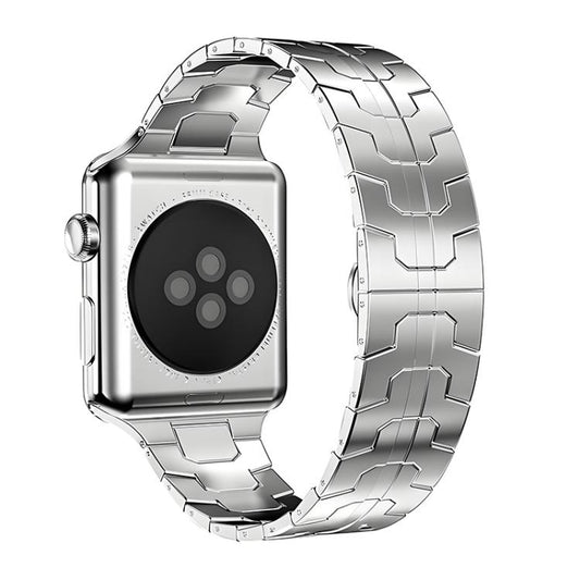 For Apple Watch 42 / 44 / 45 / 46 / 49mm xDfind Butterfly Buckle Stainless Steel Watch Band(Silver) by xDfind