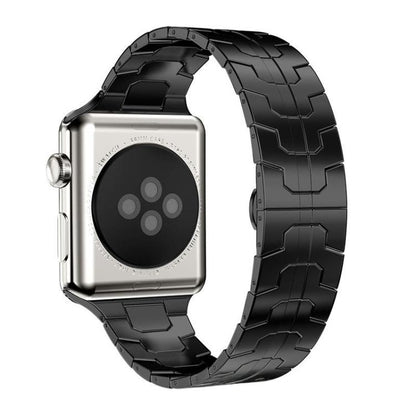 For Apple Watch 38 / 40 / 41 / S10 42mm xDfind Butterfly Buckle Stainless Steel Watch Band(Black) by xDfind