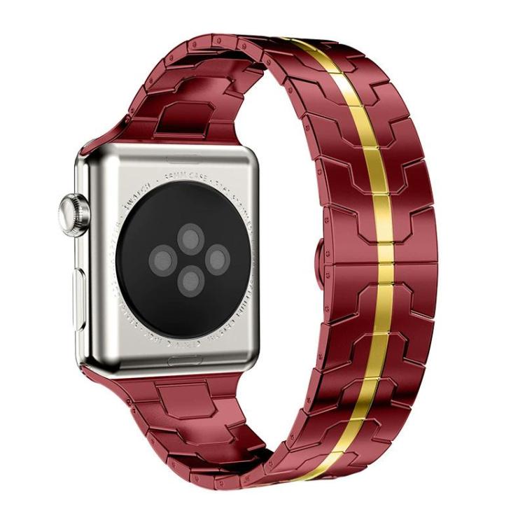 For Apple Watch 38 / 40 / 41 / S10 42mm xDfind Butterfly Buckle Stainless Steel Watch Band(Red Gold) by xDfind