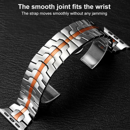 For Apple Watch 42 / 44 / 45 / 46 / 49mm xDfind Butterfly Buckle Stainless Steel Watch Band(Silver) by xDfind