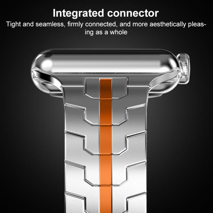 For Apple Watch 42 / 44 / 45 / 46 / 49mm xDfind Butterfly Buckle Stainless Steel Watch Band(Starlight) by xDfind