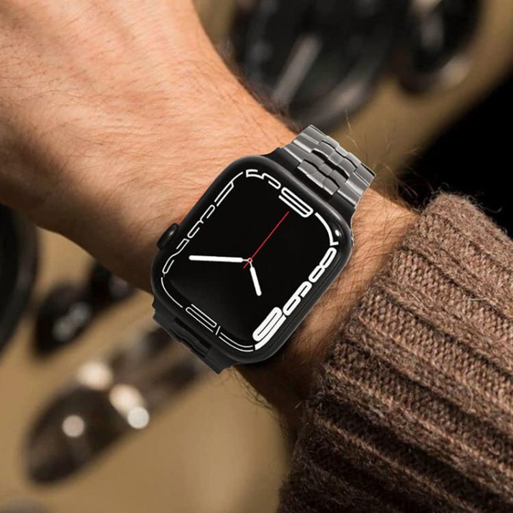 For Apple Watch 38 / 40 / 41 / S10 42mm xDfind Butterfly Buckle Stainless Steel Watch Band(Titanium) by xDfind