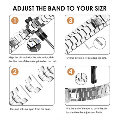 For Apple Watch 38 / 40 / 41 / S10 42mm xDfind Butterfly Buckle Stainless Steel Watch Band(Starlight) by xDfind