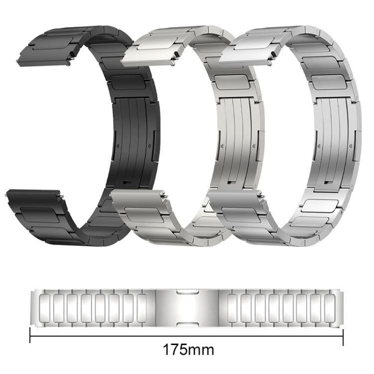 22mm xDfind I-Shaped Buckle Stainless Steel Watch Band(Black) by xDfind
