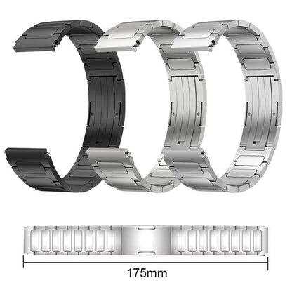 22mm xDfind I-Shaped Buckle Stainless Steel Watch Band(Black) by xDfind