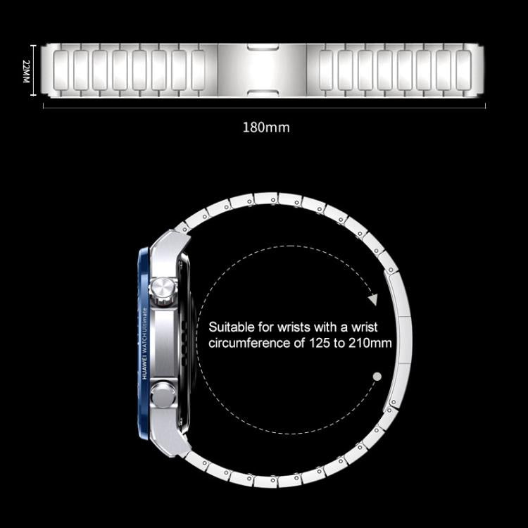 22mm xDfind I-Shaped Buckle Stainless Steel Watch Band(Black) by xDfind