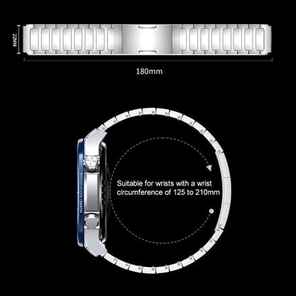 22mm xDfind I-Shaped Buckle Stainless Steel Watch Band(Black) by xDfind