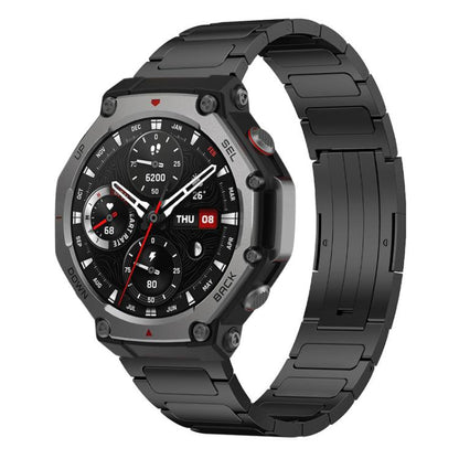 For Amazfit T-Rex 3 xDfind I-Shaped Buckle Stainless Steel Watch Band(Black) by xDfind