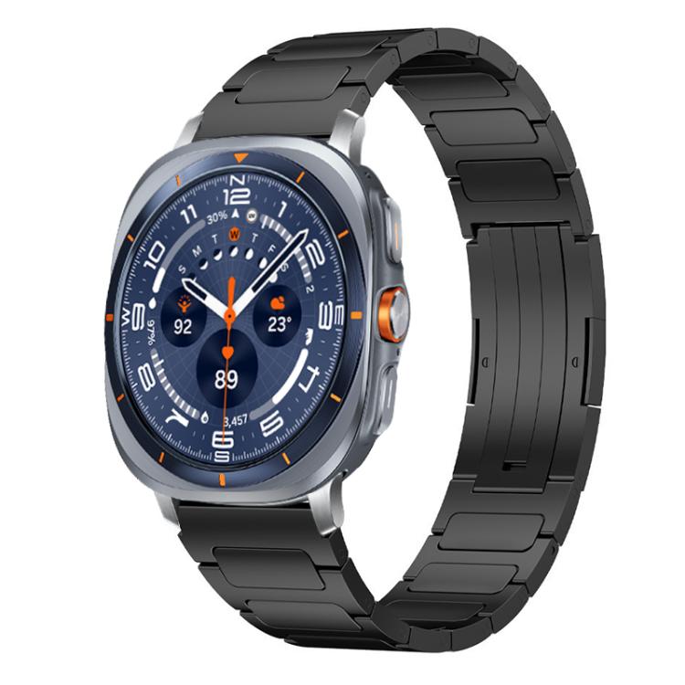 For Samsung Galaxy Watch Ultra/Ultra 2025 xDfind I-Shaped Buckle Stainless Steel Watch Band(Black) by xDfind