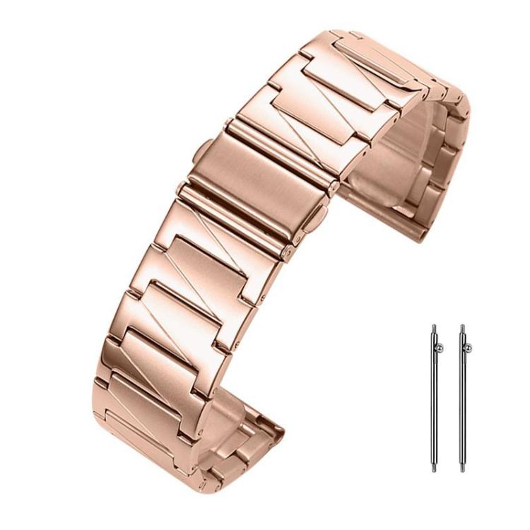 22mm xDfind Stepped Stainless Steel Watch Band(Rose Gold) by xDfind