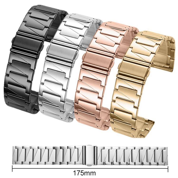 22mm xDfind Stepped Stainless Steel Watch Band(Gold) by xDfind