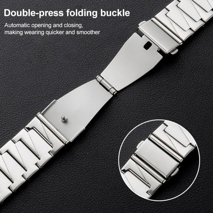 22mm xDfind Stepped Stainless Steel Watch Band(Black) by xDfind