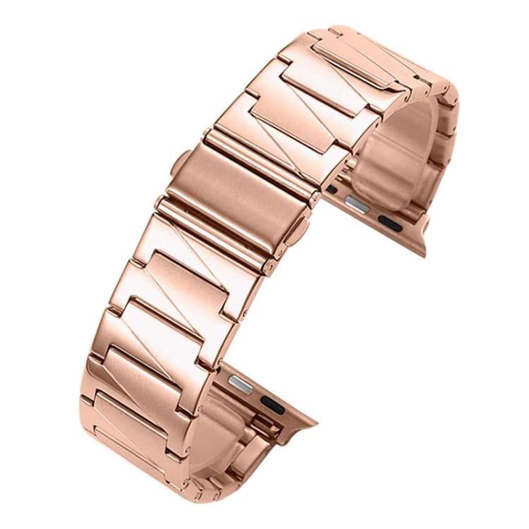 For Apple Watch 38 / 40 / 41 / S10 42mm xDfind Stepped Stainless Steel Watch Band(Rose Gold) by xDfind